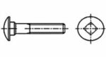 Болт 5 х 25 DIN 603 (кв. подголов.) оц.