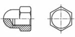 Гайка колпачковая М 14 DIN 1587 оц. (100шт.)