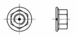 Гайка с фланцем М 5 * 8.0 DIN 6923 оц. (1000шт.)