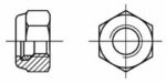 Гайка самокон. М 20 * 8.0 DIN 982 (высокая) с нейл.кольц. оц. (50 шт.)